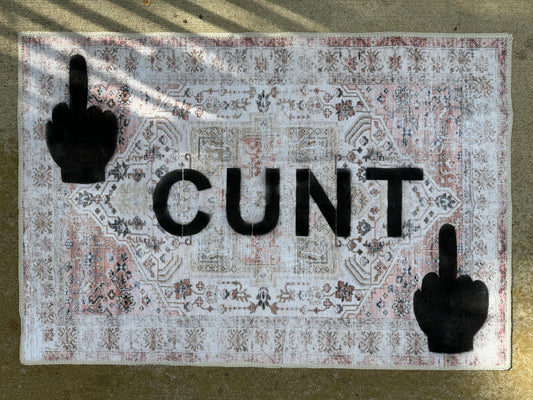 HAND-PAINTED C*NT RUG