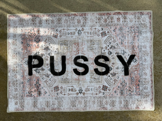 HAND-PAINTED PUSSY RUG