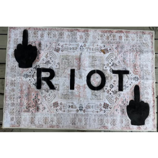 HAND-PAINTED RIOT RUG